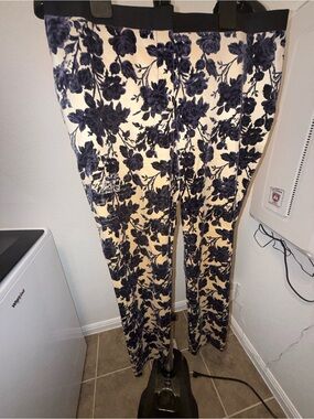 Tory Burch Dayton Velvet Floral Pant | Size 12 | Good Condition